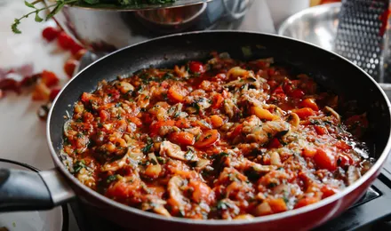 Ratatouille provençale aux aubergines, courgettes et poivrons fondants à l'huile d'olive